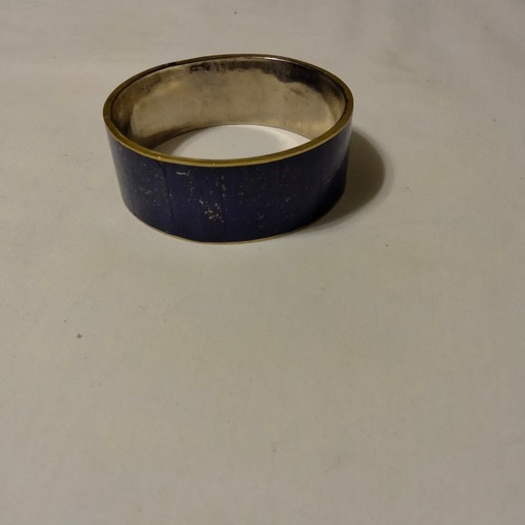 Iris Apfel & Bajalia Blue Lapis Lazuli Statement Bangle Bracelet - Picture 13 of 13